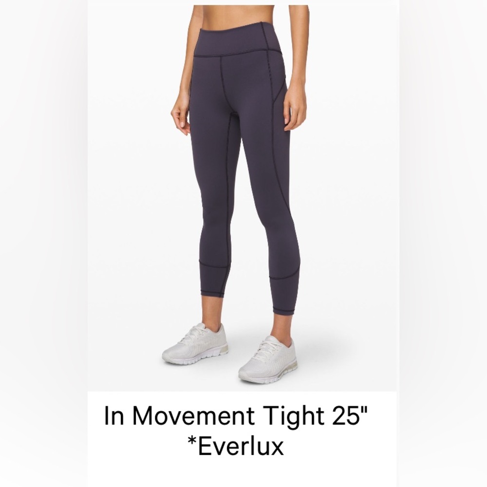 Lululemon IN MOVEMENT 25” HIGH RISE TIGHT EVERLUX Moody Blues